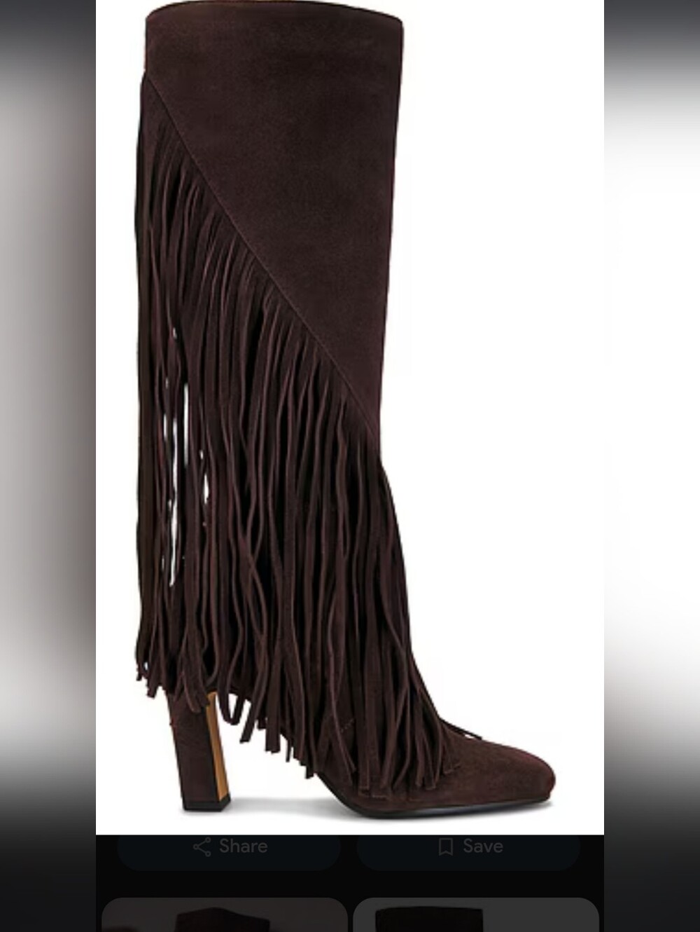 Dolce Vita Dark Brown Fringe Over-the-Knee Suede Boots